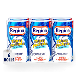Regina Thirst Pockets Kitchen Roll - 6 Rolls