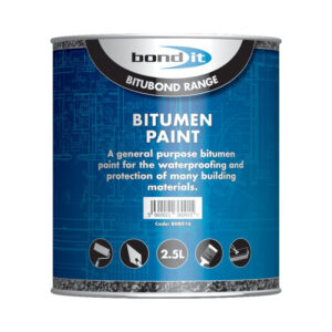 Bond-It Bitumen Paint - 2.5 litre - Solvent-bourne bituminous black paint for waterproofing
