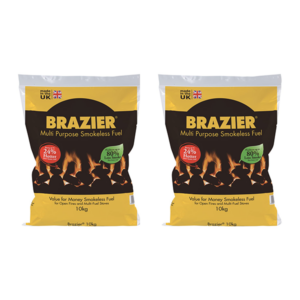 Brazier powerful smokeless fuel 10kg - Pack of 2