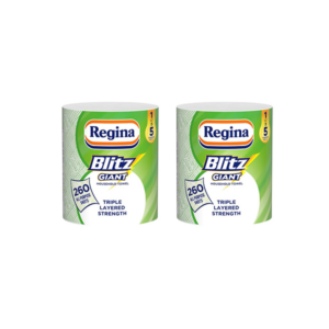 Regina Blitz Gaint Household Hand towel 260 sheets Roll -pack of 2
