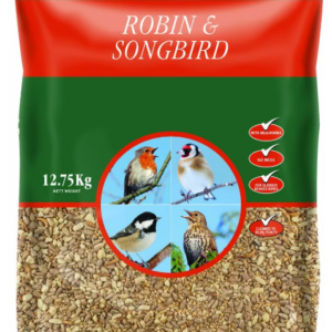 Johnston & Jeff Robin Songbird No Mess Mix Mealworms Sunflower Hearts 12.75kg