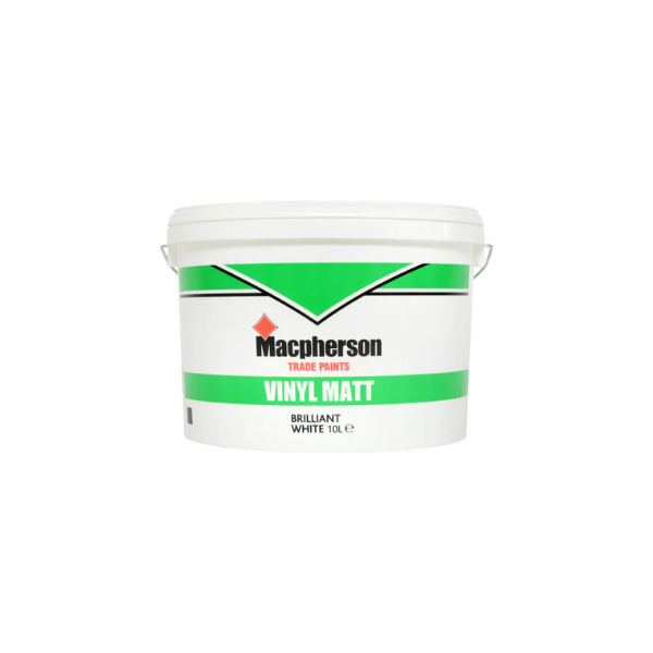 Macpherson Vinyl Matt Paint Brilliant White 10 Litre