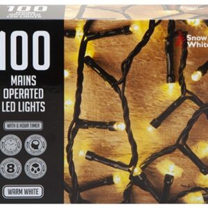 100 Mains Operated LED Lights, Warm White -511168W