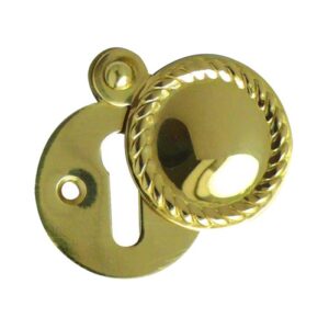 Frelan Hardware Standard Profile Georgian Covered Escutcheon, Polished Brass