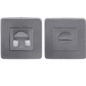 Frelan Hardware Square Bathroom Turn & Release (52mm x 7mm), Satin Stainless Steel
