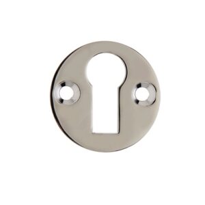 Frelan Hardware Standard Profile Round Escutcheon, Polished Nickel