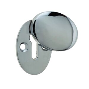 Frelan Hardware Standard Profile Oval Covered Escutcheon, Polished Chrome