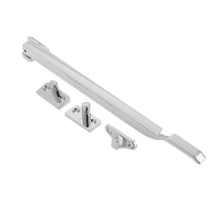 Frelan Hardware Non-Lockable Casement Window Stay (10"), Polished Chrome