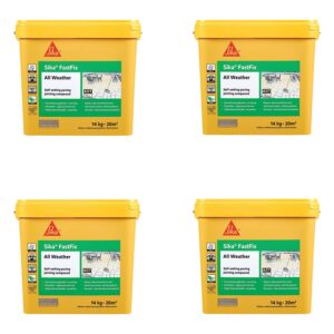 Sika FastFix All Weather Jointing Paving Compound Deep Grey - 14kg - Pack of 4