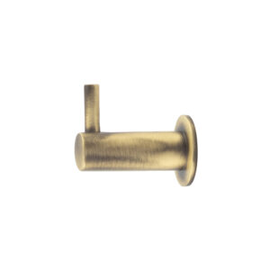Frelan Hardware Hoxton Vestry Cupboard Hook With Rose – 37mm Projection – Antique Brass