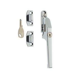 Lockable Window Fastener (124mm), Polished Chrome