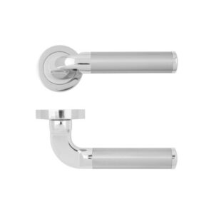 Brita Premium Handle,  Lever on Round Rose in Polished Chrome